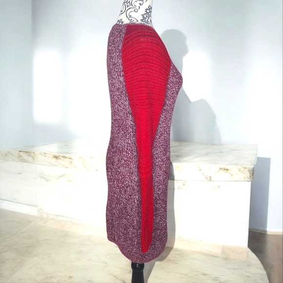 ROMEO + JULIET Red Knit Long Sleeve Dress- Medium - Picture 3 of 5